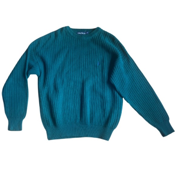 Nautica Other - Nautica Green Crewneck Sweater Classic Knit Design